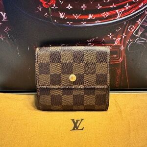 Louis Vuitton Damier Ebene Elise Compact Wallet